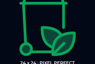 Trash can with leaves dark color ui icon