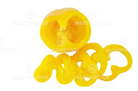 slices of yellow paprika