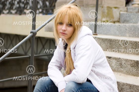 Blonde, pretty teenager