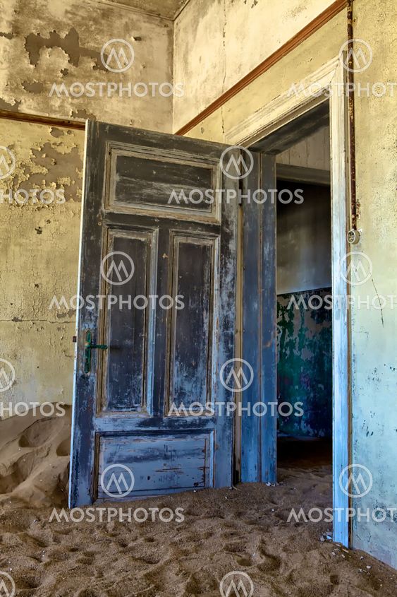 a door in kolmanskop's ghost town namibia africa