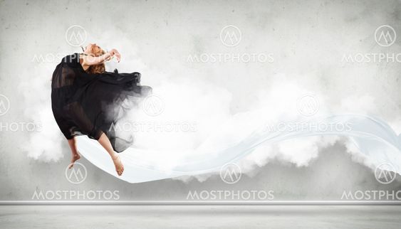 Modern style dancer posing