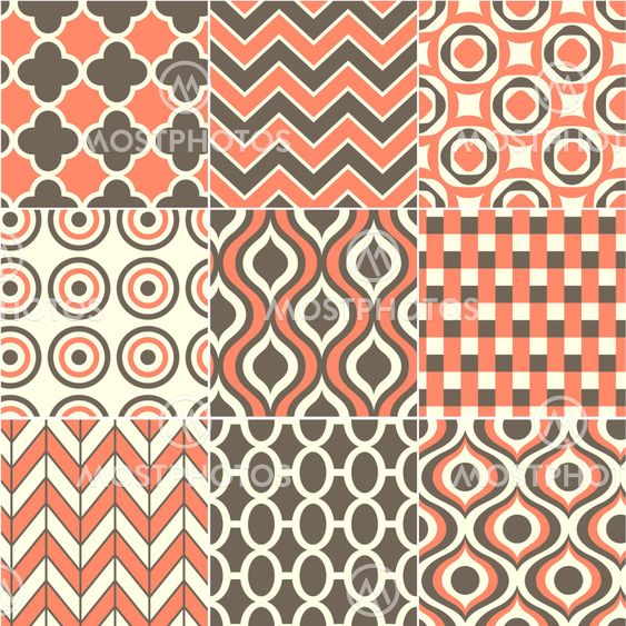 seamless retro pattern print