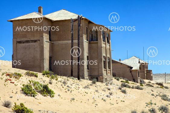 ruins of an old house in kolmanskop namibia africa