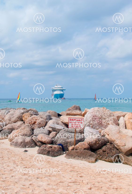 Karibisk strand.