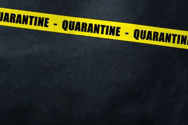 Warning Tape With Text Quarantine