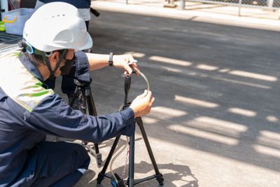 Measure ambient air in factory.