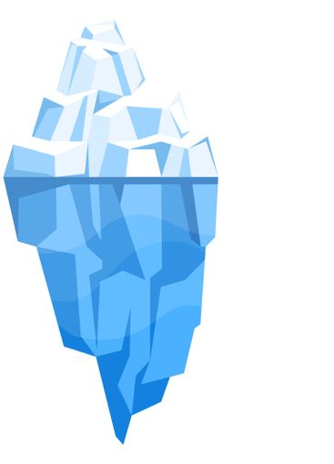 Arctic iceberg floating in the sea with a large...