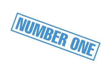 Number 1 Letter Rubber Stamp Vector Template