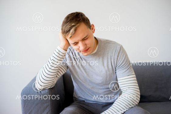 Man having a headache