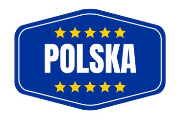 Poland symbol icon with the European flag