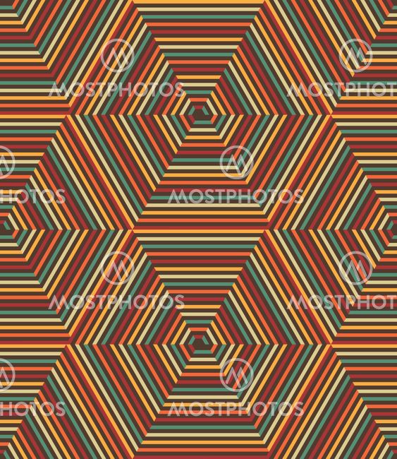 Vector Seamless Geometric Retro Pattern