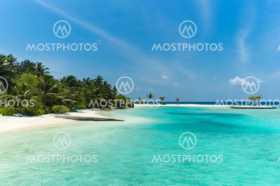 Perfect tropical island paradise beach