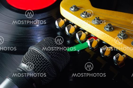 Guitar, Lp And Microphone