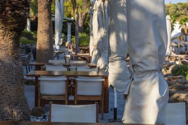 Seaside landscape in the Kalithea area of ​​Rhodes Greece