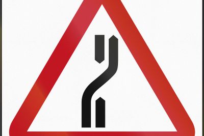 Carriageway Diverts To Right In Brunei