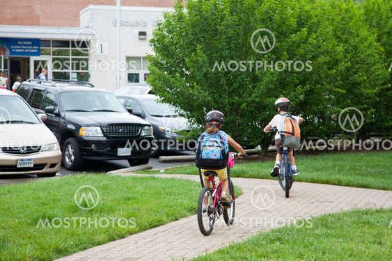 Kids Biking to School