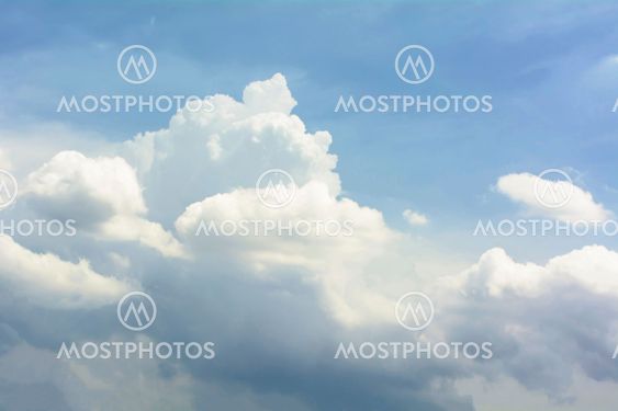 Blue cloudy sky.