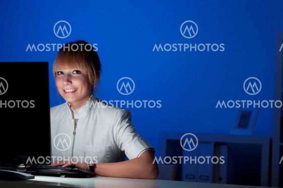 office work at night