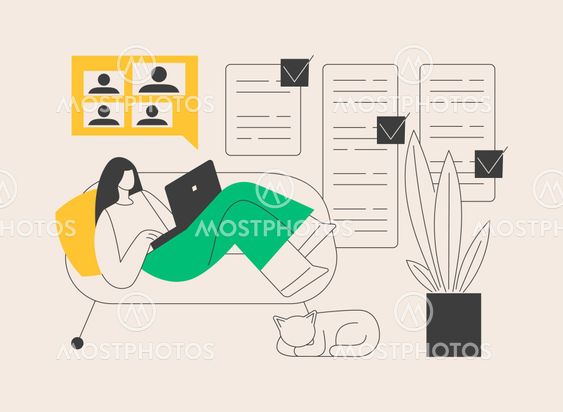 "Work home office abstract c..." by Vige - Mostphotos