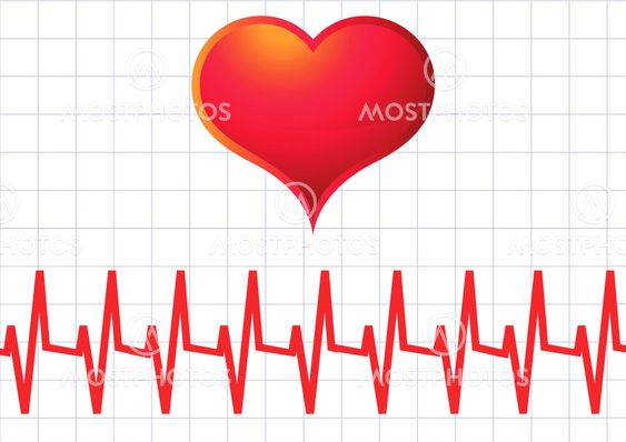 Heart and heartbeat symbol