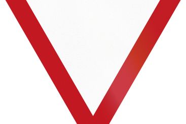 Road sign in Israel - Give Way