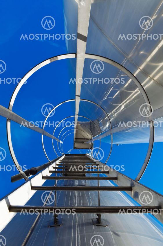 Stainless steel stairway