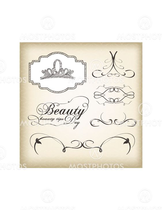 Set of vector vintage frames