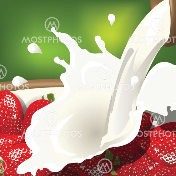 milk and strawberry