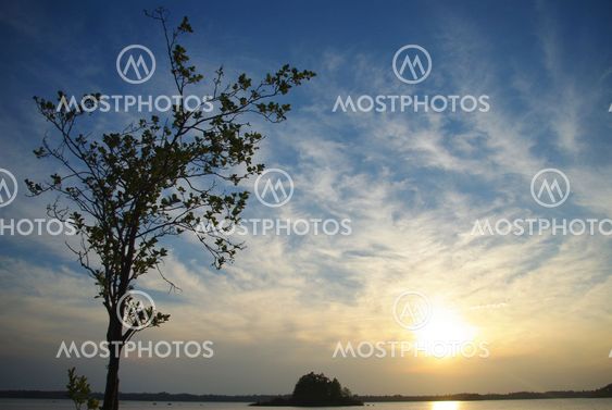Sunset at a swedish lake