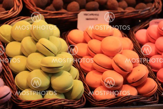 Macarons on display