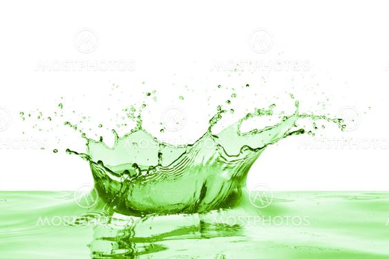 green liquid splash
