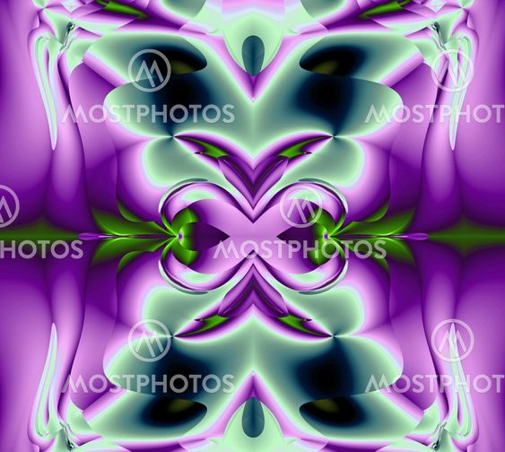 Colorful fractal decorative feature, magic splendor, wonderful harmony and fractal lines. A-1754.