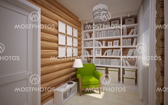 wooden house interior