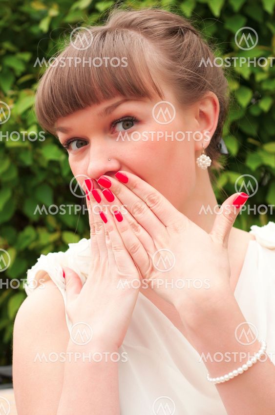 surprised young woman