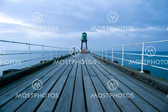 Navigation beacon on Whitby pier