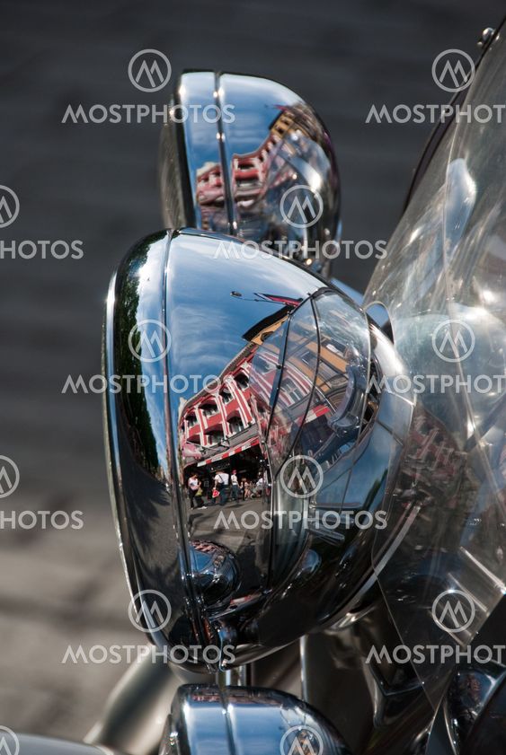 Motorbike Lamp Reflection, Oslo