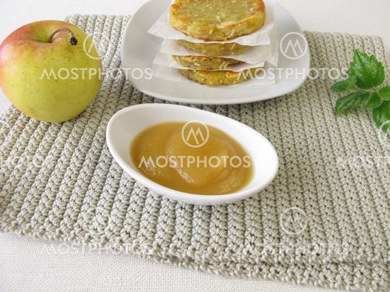 Potato pancakes with apple sauce
