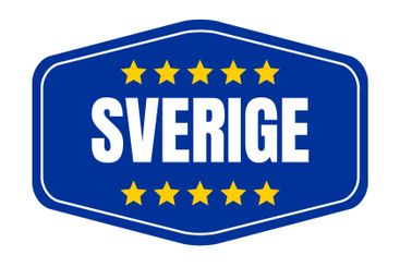 Sweden symbol icon with the European flag