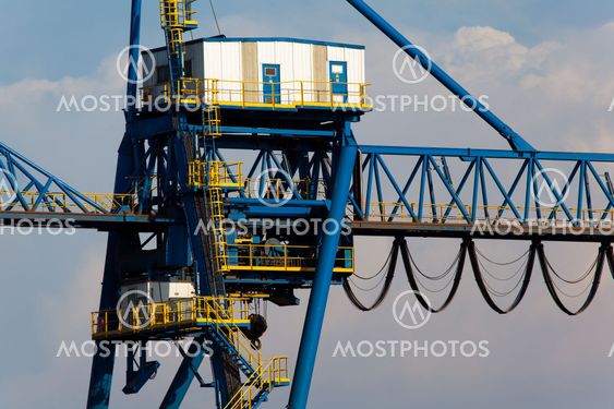 Crane in Sestao, Bizkaia, Spain