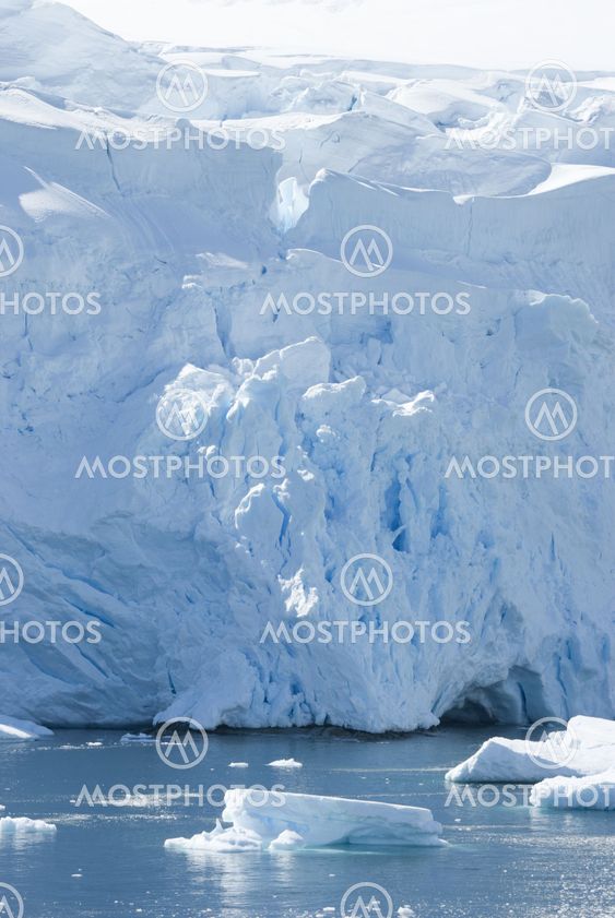 The ice sheet of Antarctica.