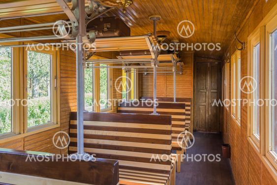 Wooden railroad wagon