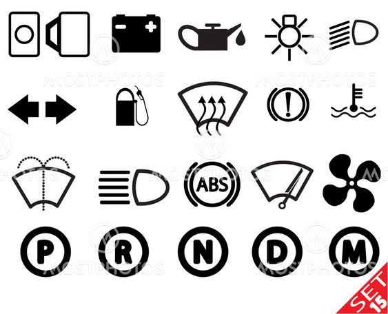 Car part icon set 15