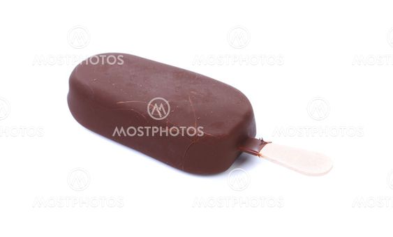 One chocolate vanilla ice cream