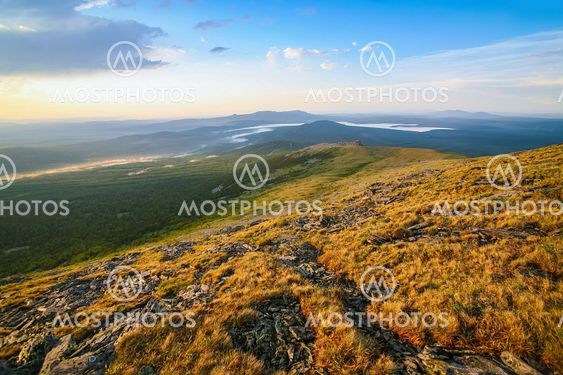 Mount Nurgush top Ural Russia
