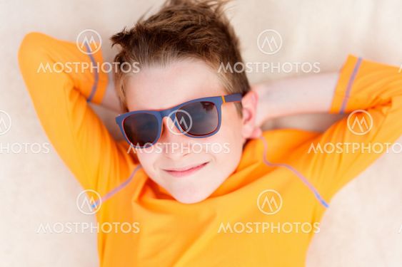 Cute teenage boy on vacation