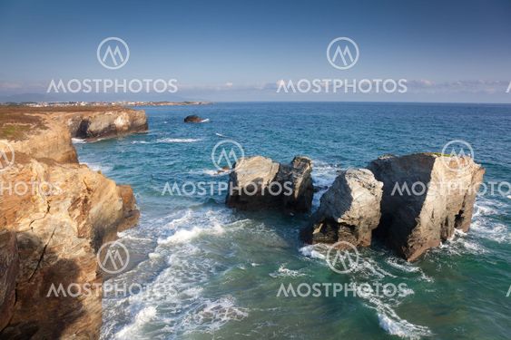 Beach of the cathedrals, Ribadeo, Lugo, Galicia, Spain