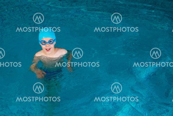 Child in swimming pool