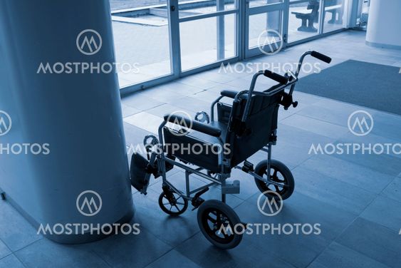 Empty wheelchair