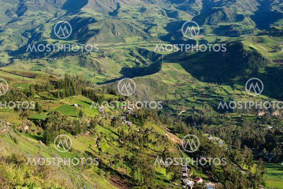 Scenic mountain landscape in Ecuador