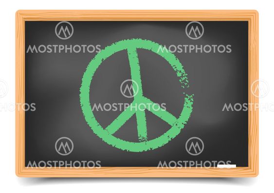 Blackboard Peace Symbol